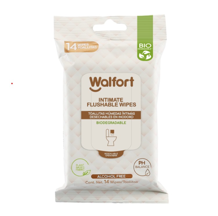 Toallitas húmedas íntimas desechables en el inodoro 14 piezas